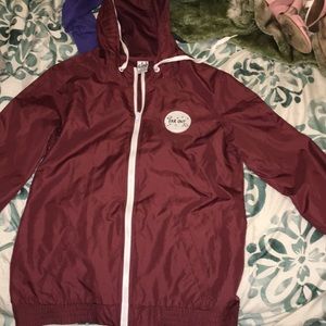 Maroon wind breaker